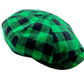 The "Hooligan" - Green Buffalo Plaid Newsboy Cap - Laird Hatters x FunkyBrims