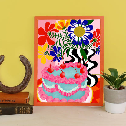 Funky Cake Art Print