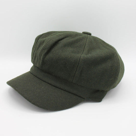 Women's Winter Wool Solid Color Caps