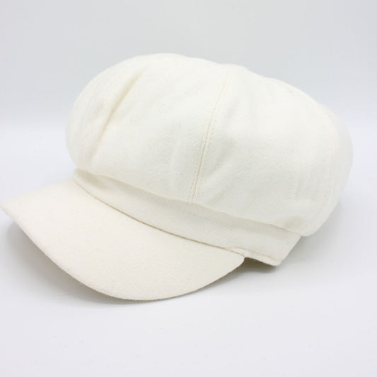 Women's Winter Wool Solid Color Caps