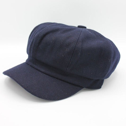 Women's Winter Wool Solid Color Caps
