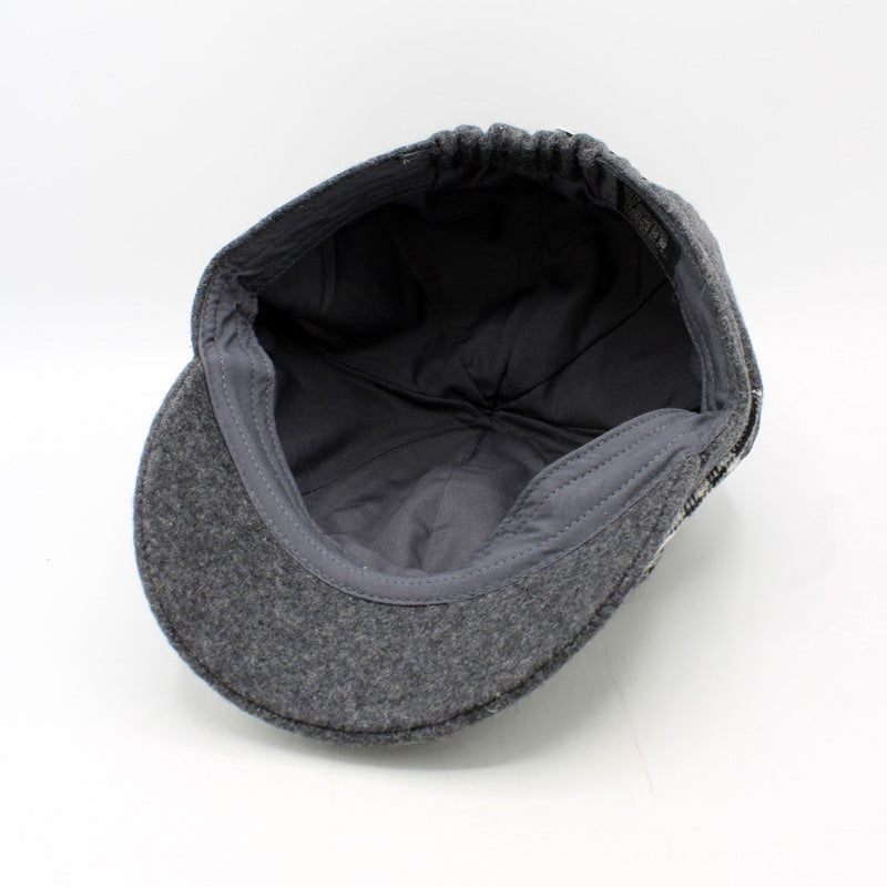 Womens Plaid Patchwork Caps by Hologramme Paris