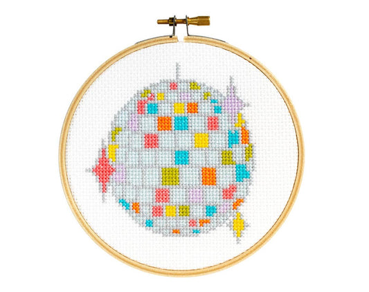 Disco Ball Cross Stitch Kit