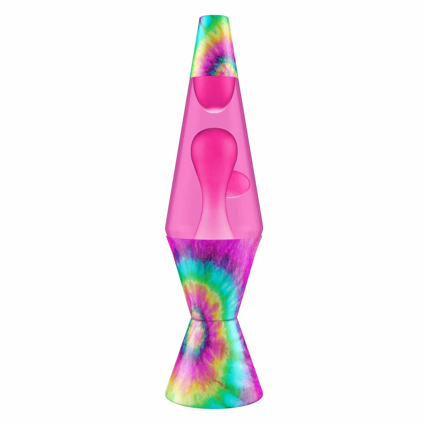 14.5" Tie Dye Pink Swirl Lava Lamp