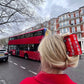 Hand-painted London Bus Claw Hair Clip