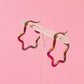 Y2K Iridescent Star Hoop Earrings