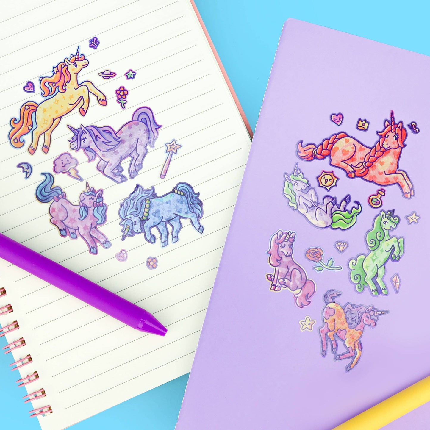 Magical Unicorns Vinyl Sticker Sheet