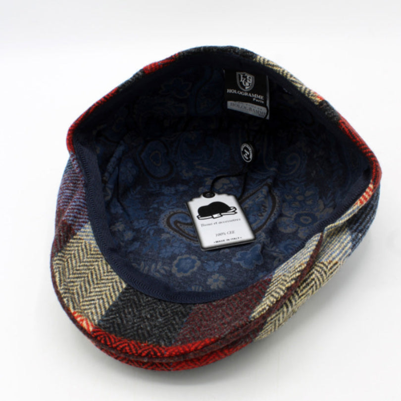 The Bright Herringcheck Flat Cap by Hologramme Paris