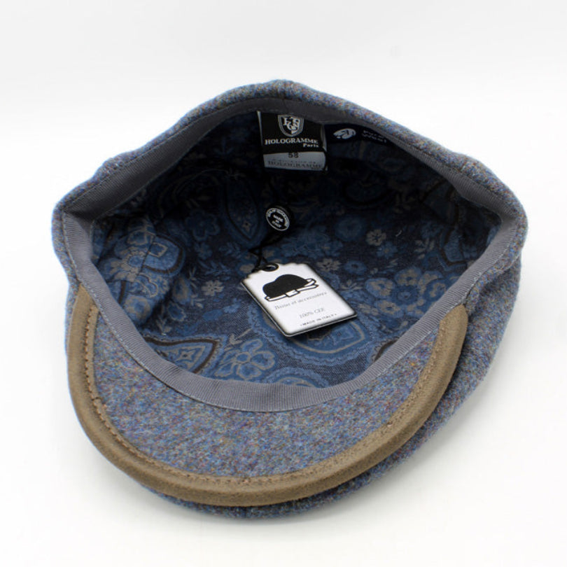 Regent - Blue Mist Newsboy cap by Hologramme Paris at FunkyBrims