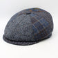 Plaid patterned cap on a white background