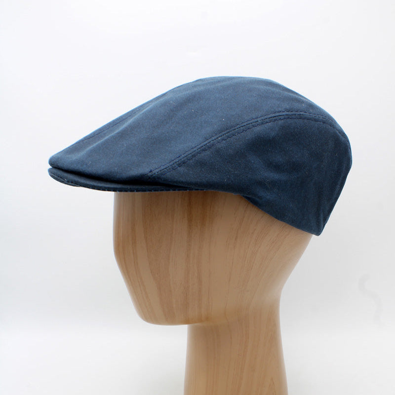 The Waterproof Waxed Cotton Pub Cap – Blue by Hologramme Paris