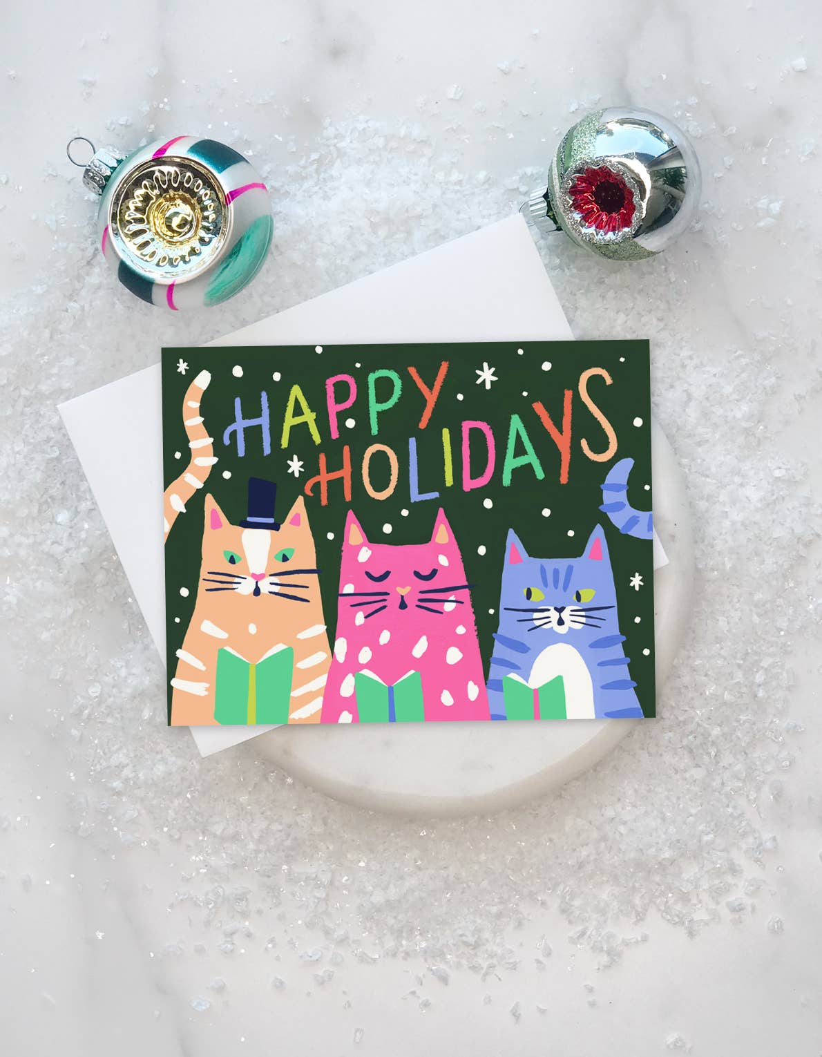 Kitty Carols Holiday Greeting Card