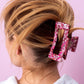 Claw Hair Clip - Pink Confetti