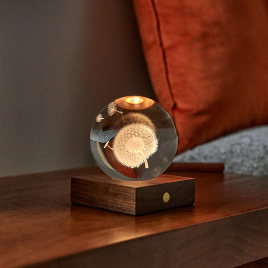 Amber Crystal Ball Night Light