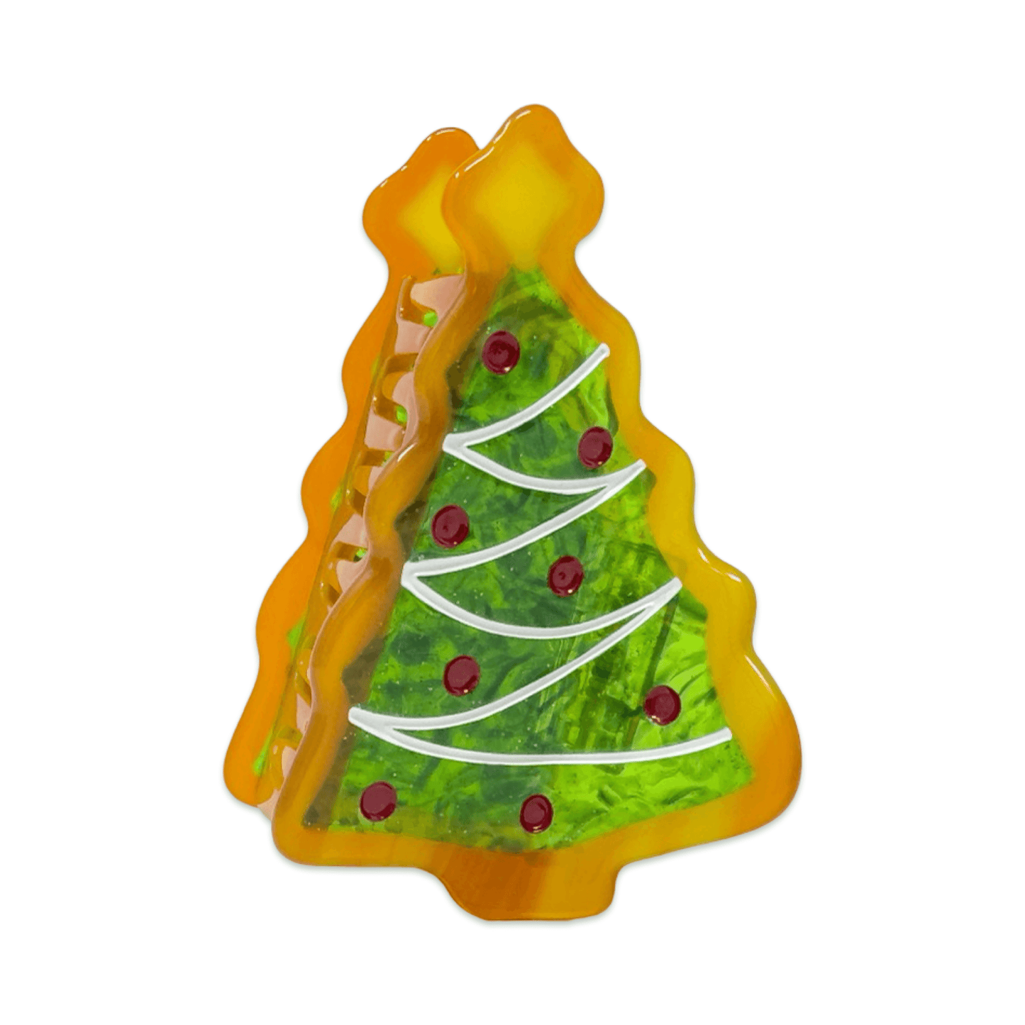 Midi Christmas Tree Cookie Hair Claw Clip