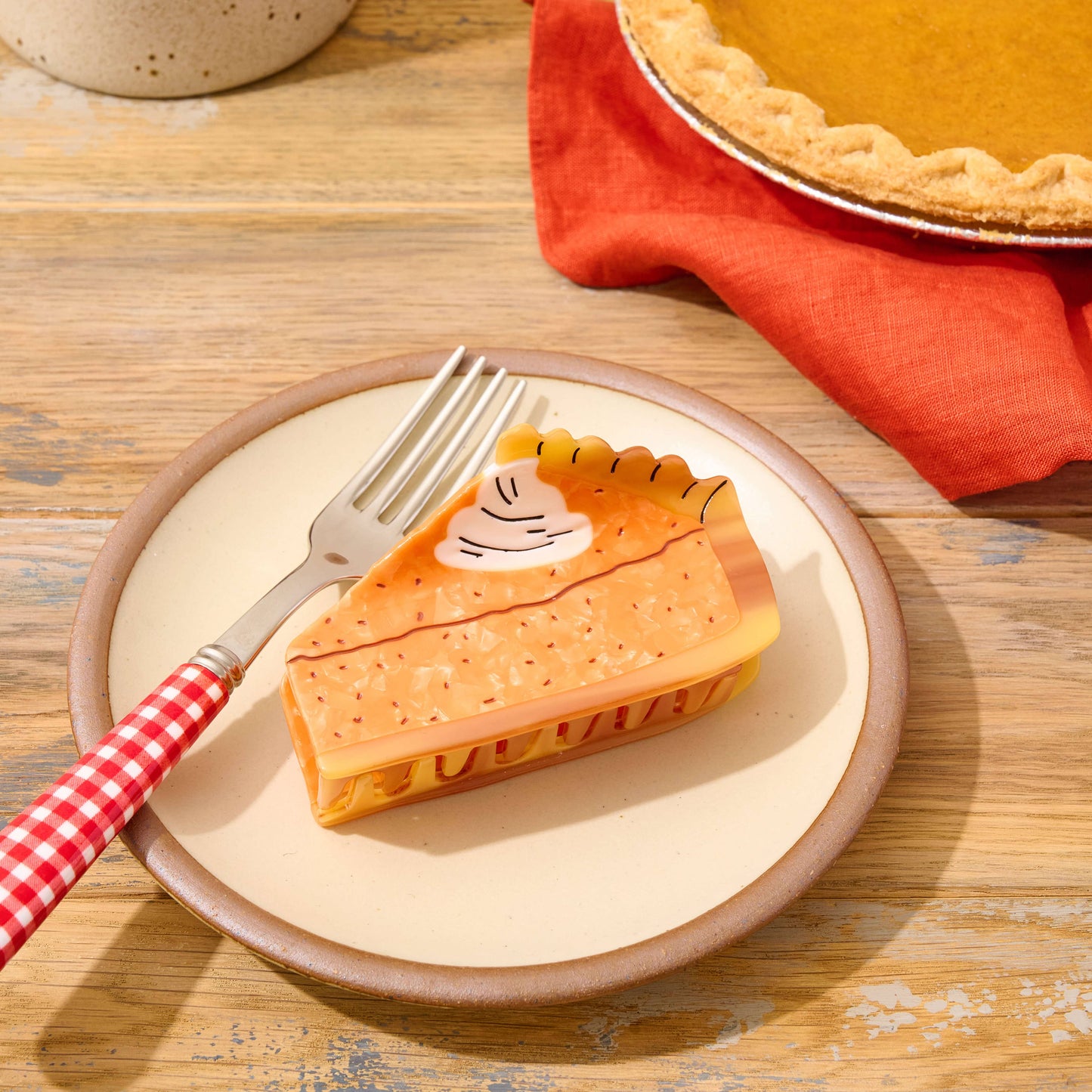 Large Pumpkin Pie Hair Claw Clip