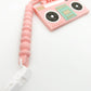 Silicone Boom Box Teether with Clip - Light Pink