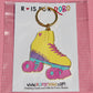 Roller Skate Preppy Gold Keychain