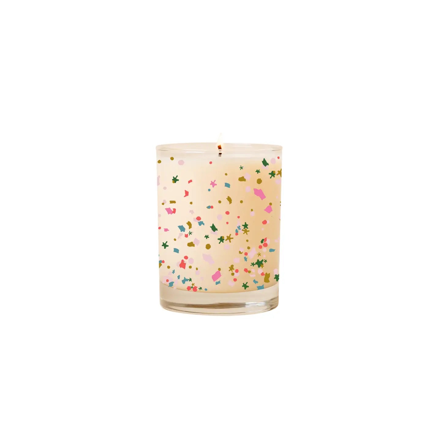 Rocks Glass Candle - Confetti Crack