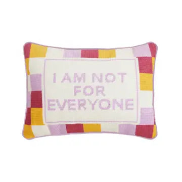 Not For Everyone Embroidered Needlepoint Pillow