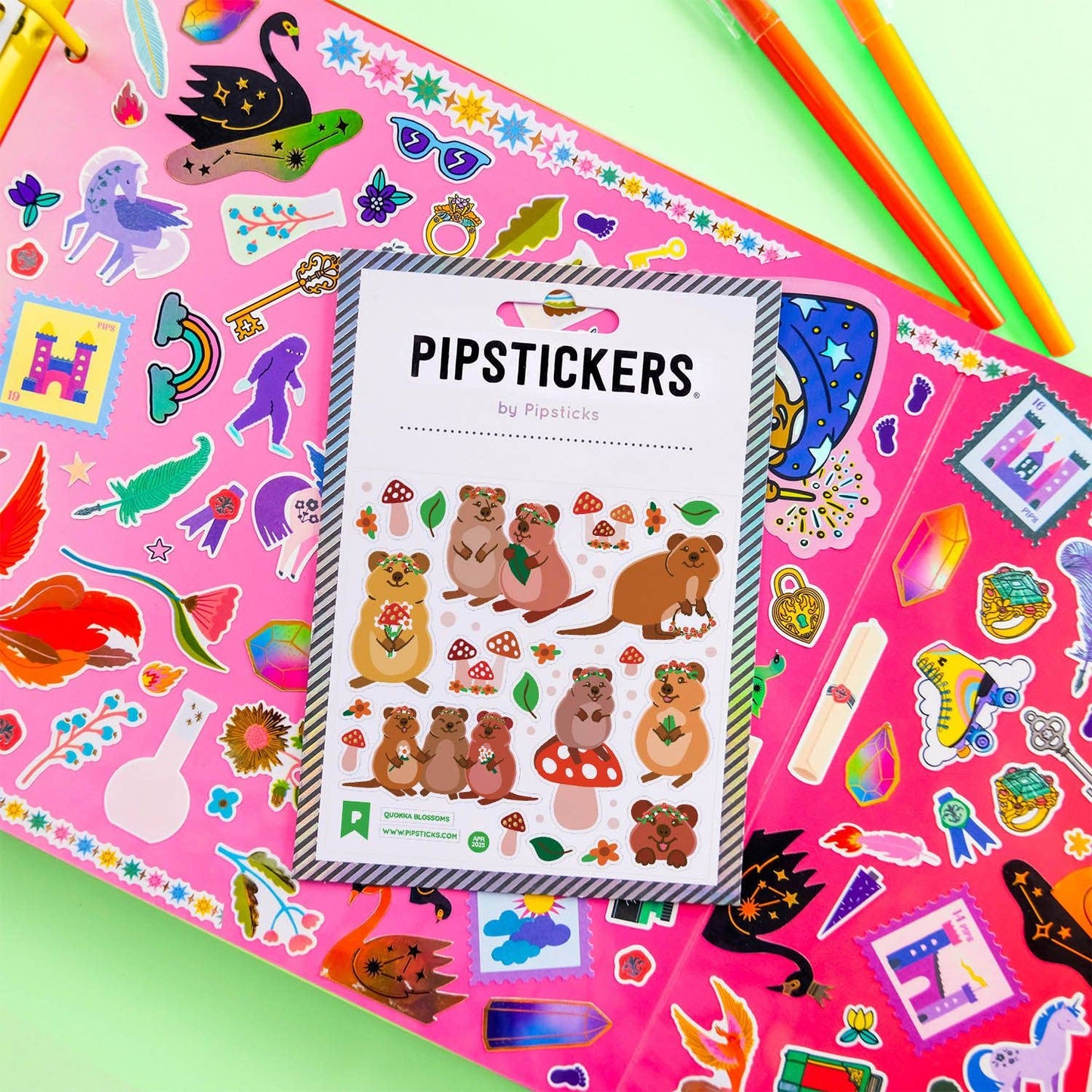 Quokka Blossoms Stickers