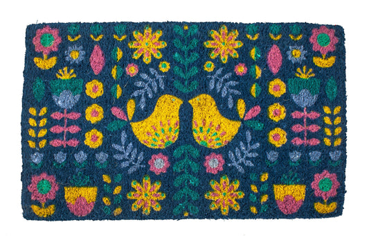 Joyful Scandi Handwoven Coconut Fiber Doormat