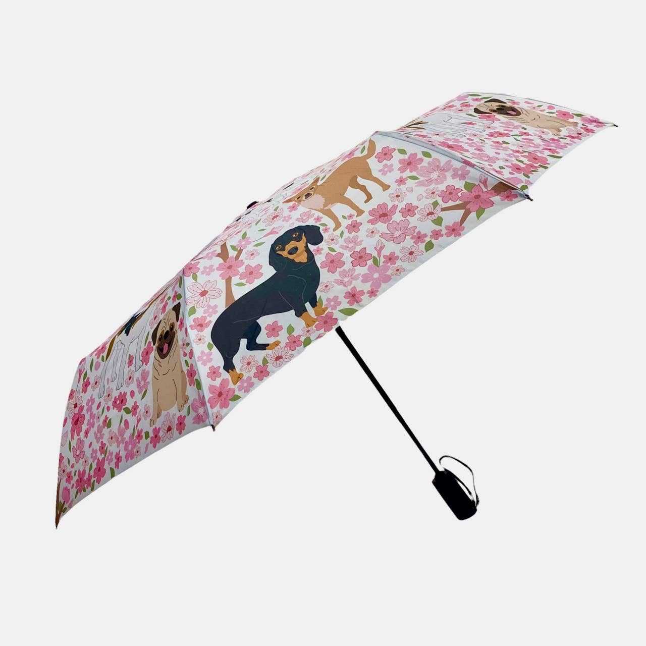 Cherry Blossom Pups Umbrella