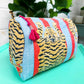 Quilted Tiger Cosmetic Bag