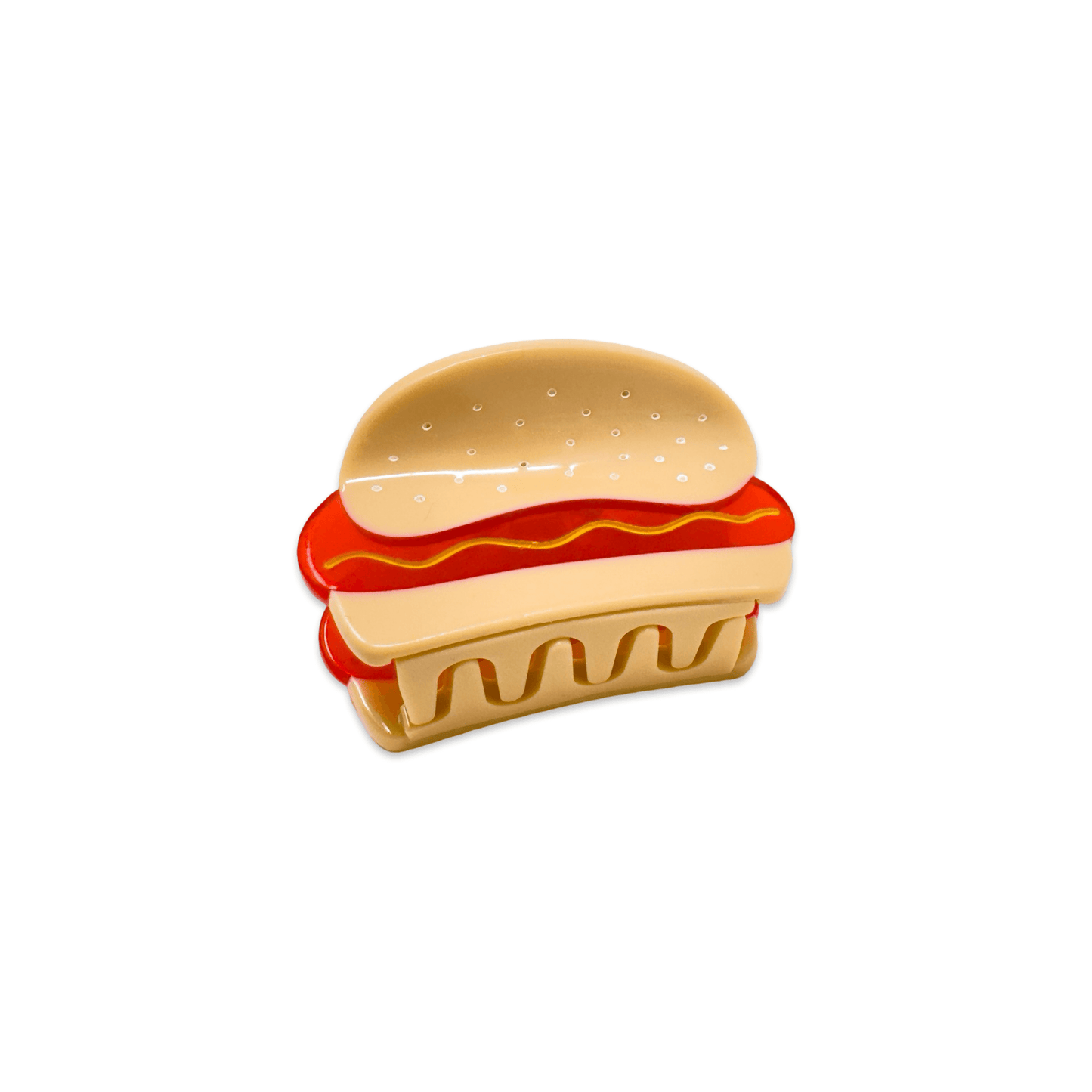 Mini Hot Dog Hair Claw Clip