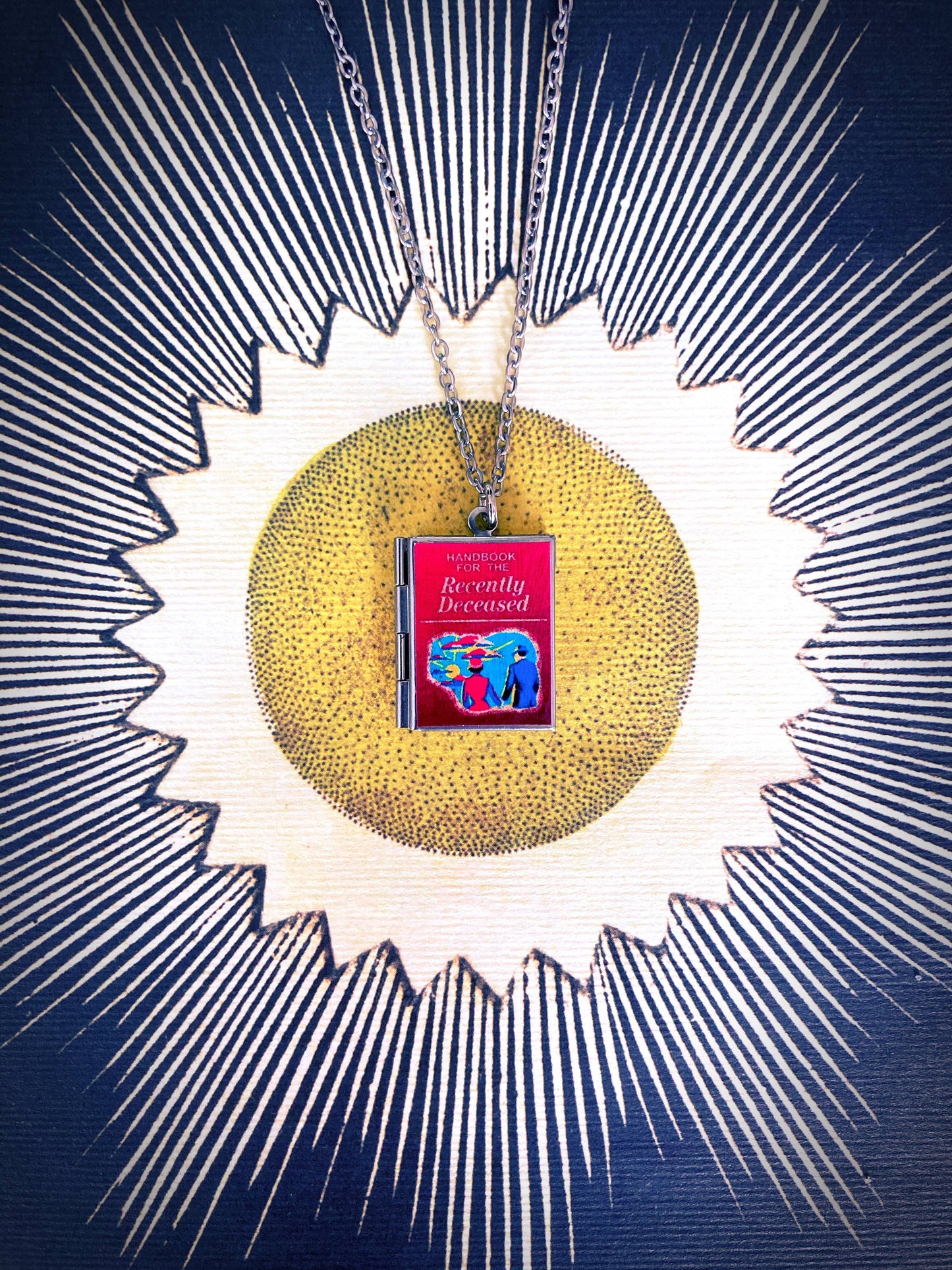 Book Locket Beetlejuice Necklace