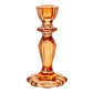 Orange Glass Candlestick Holder