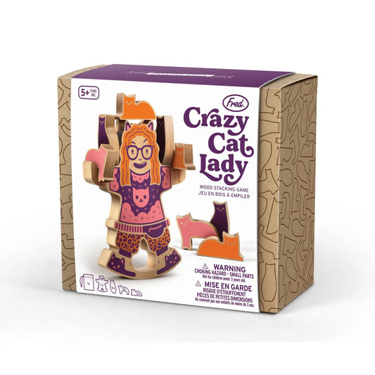 Crazy Cat Lady- Wooden Stacking Game