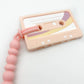 Cassette Tape Teether with Clip - Light pink