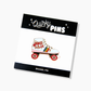 Roller Skate "Roll with It"  Enamel Pin