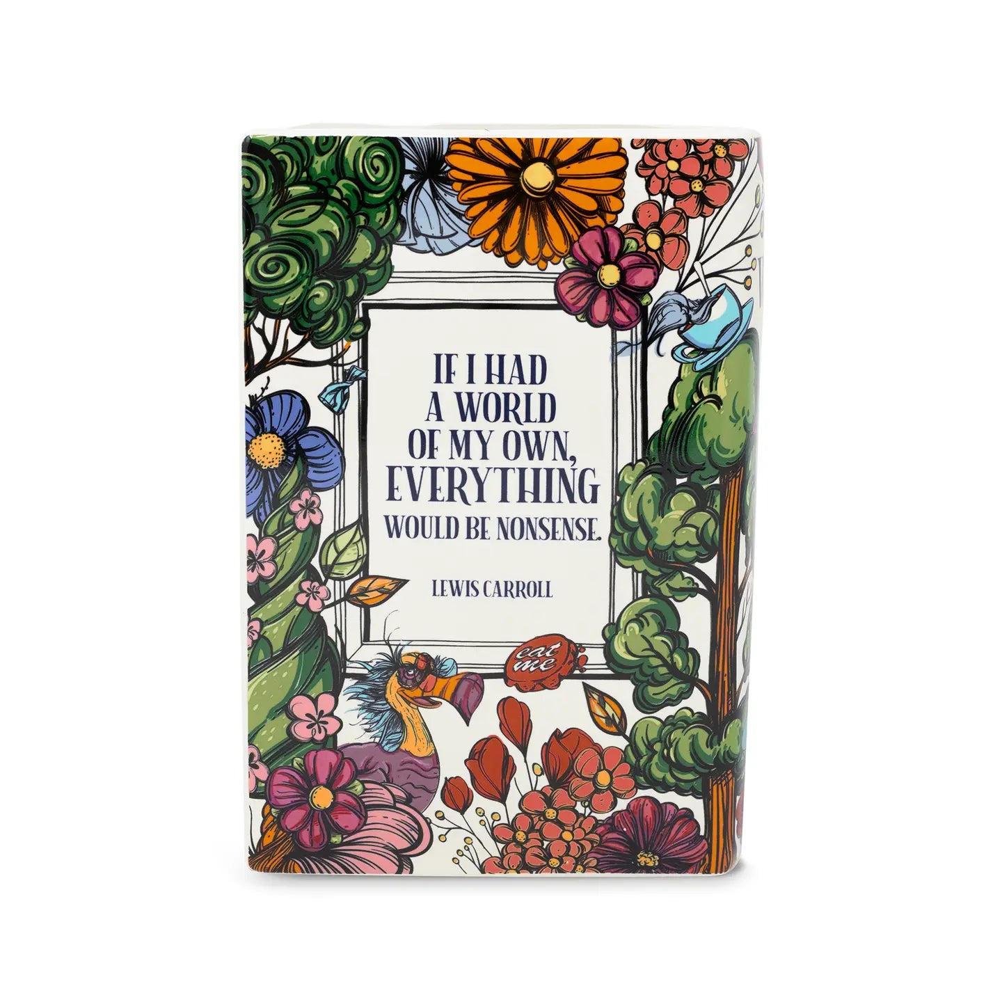 Alice in Wonderland Large Book Vase