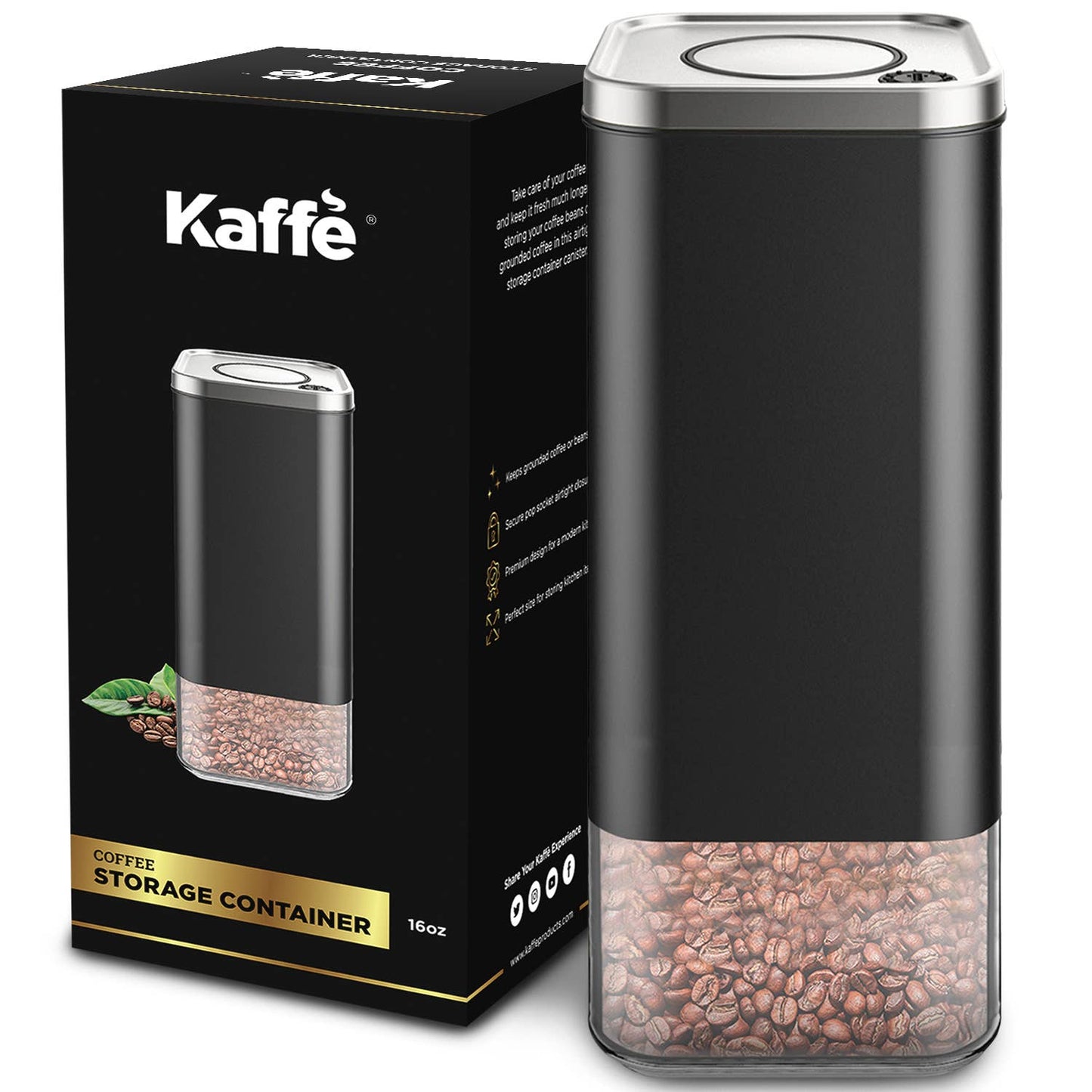 Kaffe Coffee Canister Storage Container