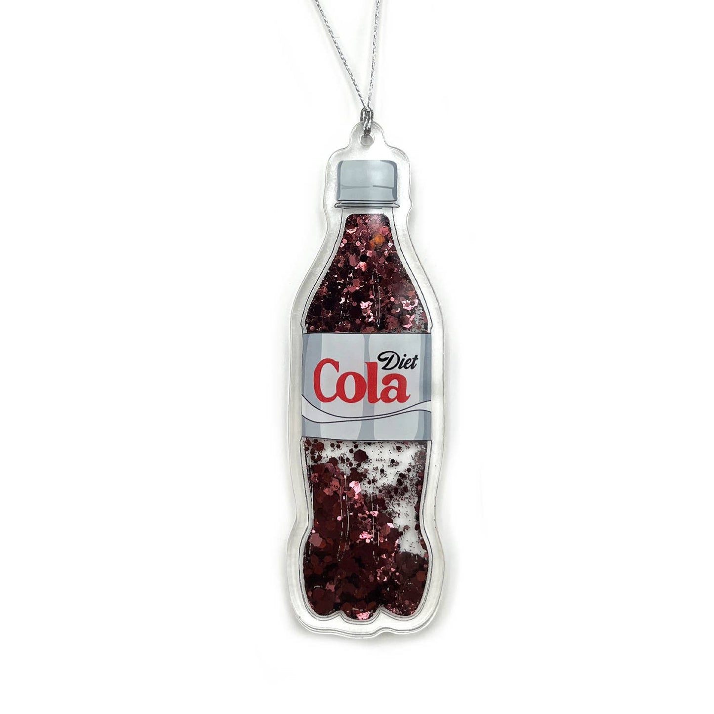 Diet Coke Liquid Sparkle Glitter Christmas Ornament