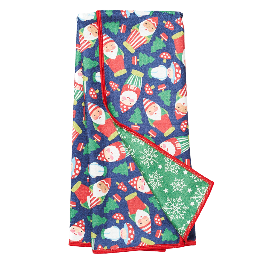 Santa Gnome Anywhere Towel Reversible