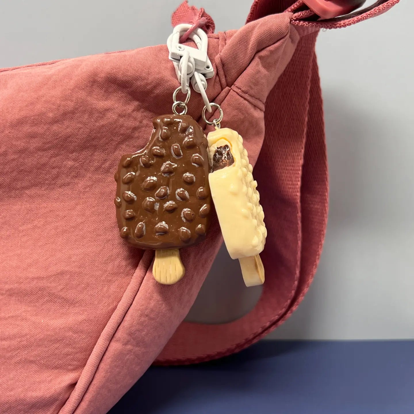 Chocolate Ice Cream Bar Keychain or Bag Charm