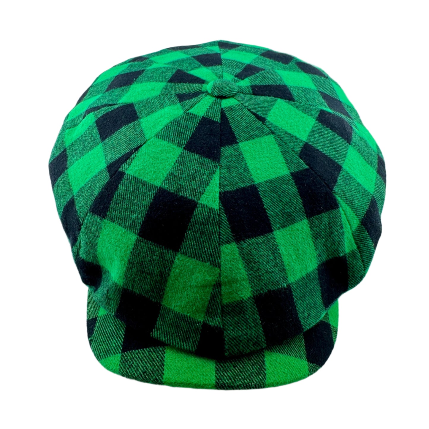 The "Hooligan" - Green Buffalo Plaid Newsboy Cap - Laird Hatters x FunkyBrims