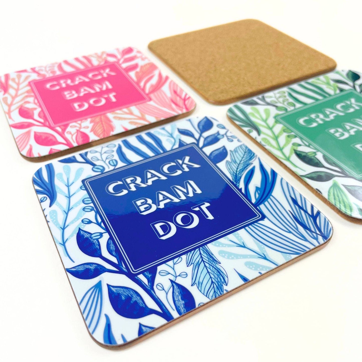 Colorful Mahjong Coasters Set of 4