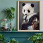 Cavalier Panda Portrait Print