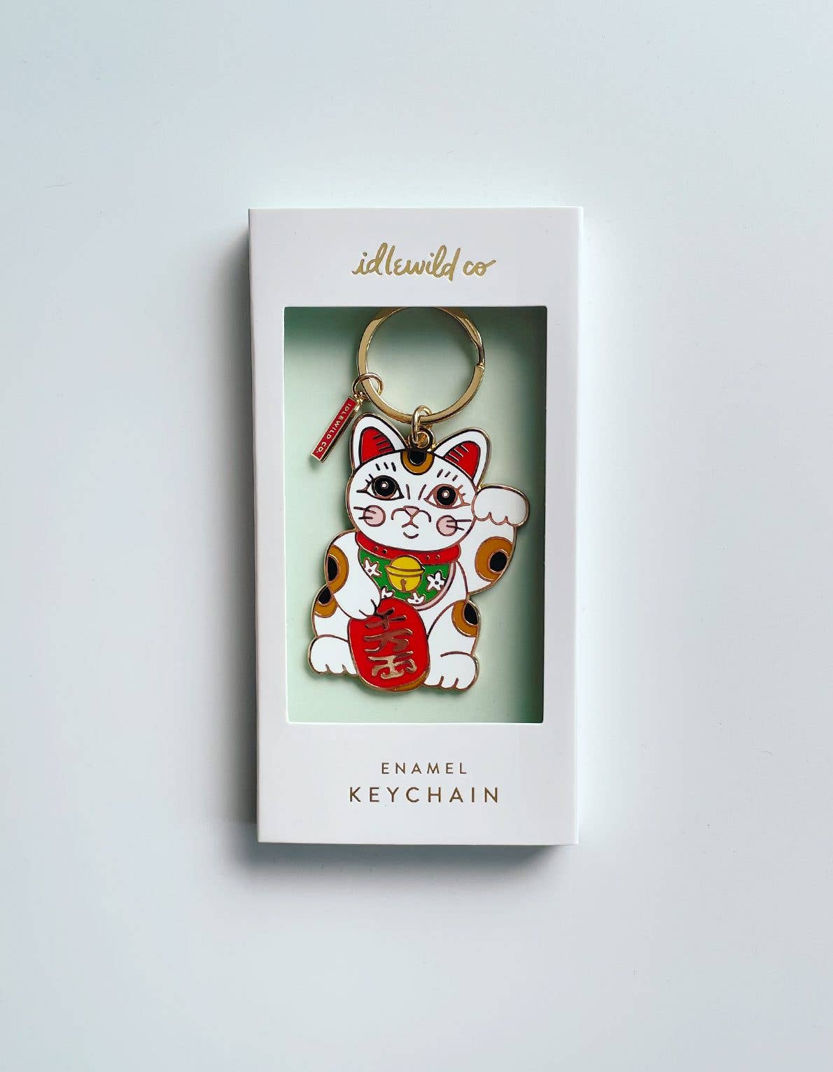 Maneki Neko Enamel Keychain