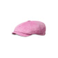 The "Pink Herringbone Shelby" Italian Linen Newsboy Cap by Alfonso D'Este