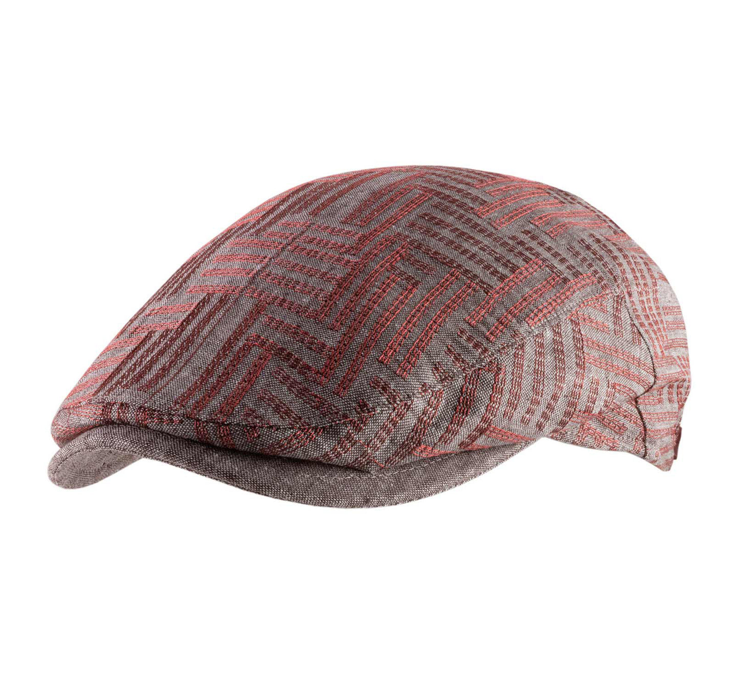 The "Summer Maze" 100% Linen Flat Cap by Alfonso D'Este