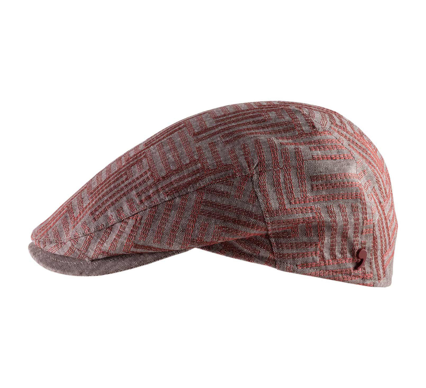 The "Summer Maze" 100% Linen Flat Cap by Alfonso D'Este