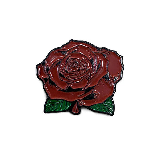 The Blood Rose Cap Pin by Boston Scally Co.