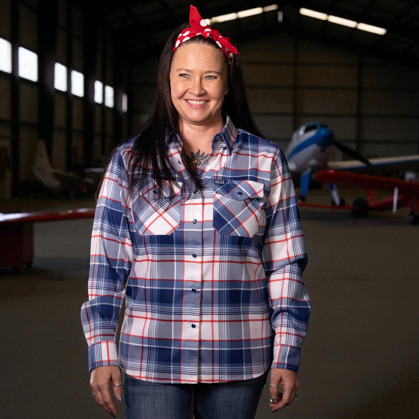 The Rosie the Riveter Women's Flannel by Hales Speed Shop