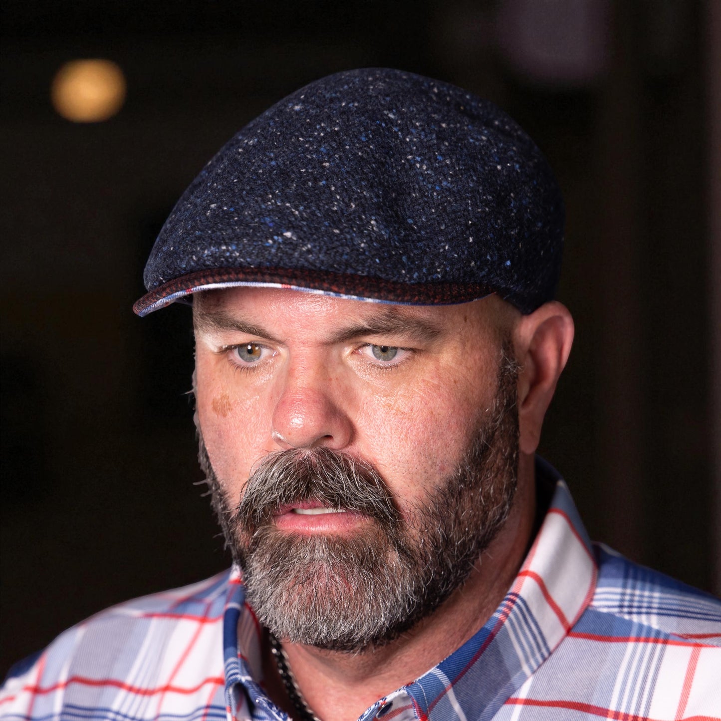 The Rosie the Riveter Blue Tweed Flat Cap Hales Speed Shop X FunkyBrims Collab (with Pin)