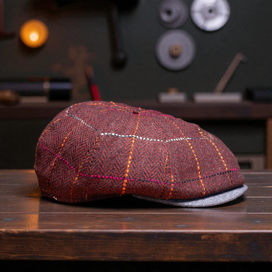 The Rosie the Riveter Herringbone Newsboy Hales Speed Shop X FunkyBrims Collab (with Pin)